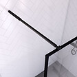 AURLANE - Paroi de Douche 120x200 cm - Cadre et Bras Aluminium NOIR MAT - DARK CONTOURING - vignette