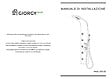 LANERI - Colonne De Douche Hydromassage Avec Quatre Fonctions En Acier Brossé - vignette