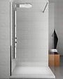 LANERI - Colonne De Douche Hydromassage Avec Quatre Fonctions En Acier Inox Brossé - vignette
