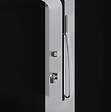 LANERI - Colonne De Douche Hydromassage En Aluminium  Verni En Poudre Blanche Mat (frontal) Et Noir Mat (lateral) - vignette