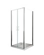 LANERI - Douche De 6 Mm Avec Un Paroi Fixe Laterale Et Porte Type Saloon  (receveur Non Inclu) – 97,5-100 Fixe X 67-70 Saloon - vignette