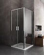 LANERI - Douche De 6 Mm Avec Un Paroi Fixe Laterale Et Porte Type Saloon  (receveur Non Inclu) – 97,5-100 Fixe X 67-70 Saloon - vignette
