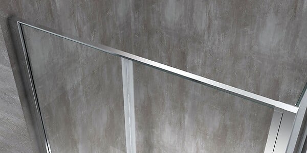 LANERI - Douche De 6 Mm Avec Un Paroi Fixe Laterale Et Porte Type Saloon  (receveur Non Inclu) – 97,5-100 Fixe X 67-70 Saloon - large