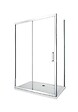 LANERI - Douche De 6 Mm Avec Un Paroi Fixe Laterale Et Une Porte Coulissante (receveur Non Inclu)  – 67,5-70 Fixe X 125-130 Coulissante - vignette