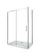 LANERI - Douche De 6 Mm Avec Un Paroi Fixe Laterale Et Une Porte Coulissante (receveur Non Inclu)  – 77,5-80 Fixe X 105-110 Coulissante - vignette
