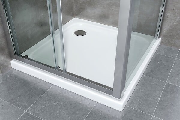 LANERI - Douche De 6 Mm Avec Un Paroi Fixe Laterale Et Une Porte Coulissante (receveur Non Inclu)  – 77,5-80 Fixe X 105-110 Coulissante - large