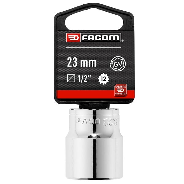 FACOM - Douille courte 12 pans - 23mm - 1/2 pouce - large