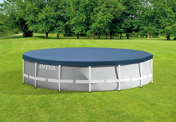 INTEX - Bâche piscine ronde polyéthylène - Bleu marine - Diam.4.57m - large