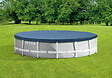 INTEX - Bâche piscine ronde polyéthylène - Bleu marine - Diam.4.57m - vignette