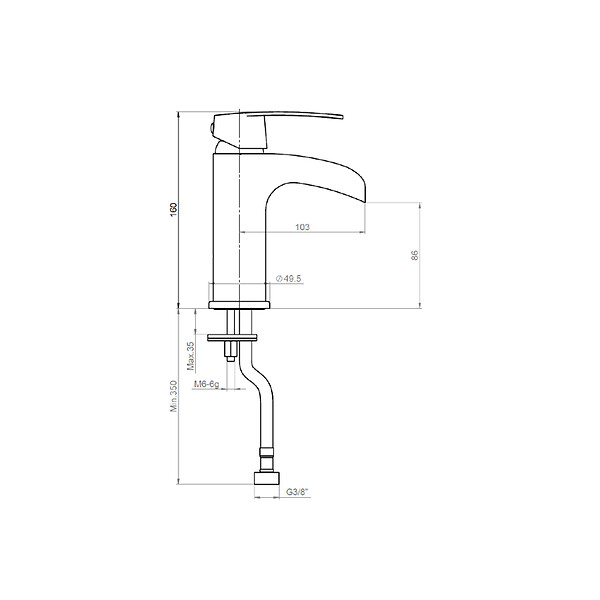 PLANETE BAIN - Mitigeur lavabo chromé H 16 cm - Cascade - large