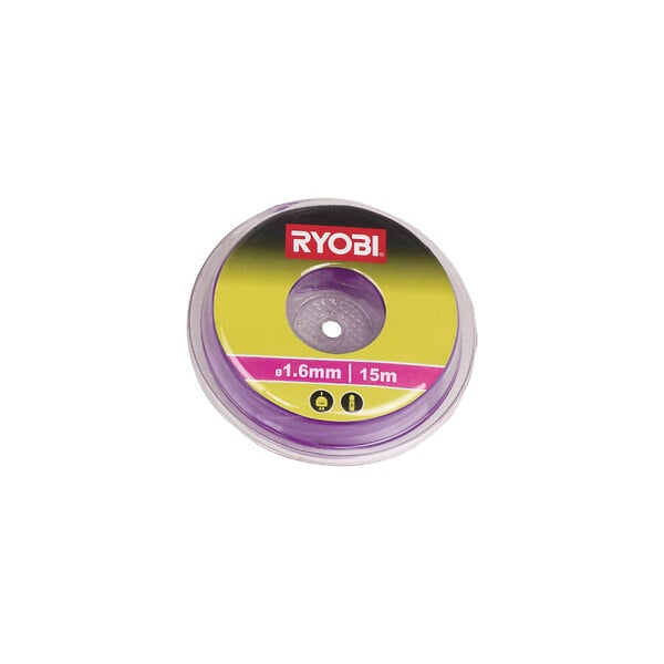 RYOBI - Pack RYOBI coupe bordures hybride 18V One+ - 1 batterie 2.5Ah LithiumPlus - 1 chargeur rapide - bobine fil rond 15m diamètre 1.6mm violet universel - large