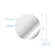 AURLANE - Miroir salle de bain ROND - Diamètre 70cm - GO - vignette
