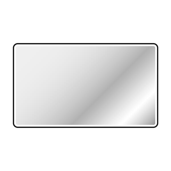 AURLANE - Miroir salle de bain avec eclairage LED et contour noir - 120x70cm - GO BLACK LED - large