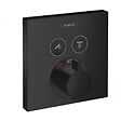 HANSGROHE - Set de finition ShowerSelect pour mitigeur thermostatique encastré avec 2 fonctions, noir mat (15763670) - vignette