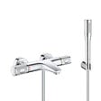 GROHE - Grohe Set bain/douche Mitigeur thermostatique Precision Feel + Douchette stick 1 jet Euphoria Cosmopolitan, Chrome (34788000-Euphoria) - vignette