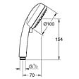 GROHE - Douchette à main Tempesta Cosmopolitan Ø 100 2 jets - débit limité à 5 l/min - vignette