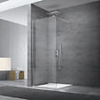 SWISS AQUA TECHNOLOGIES - Paroi de douche à l'italienne 87x200 cm Walk-in, anti-calcaire, verre transparent (WI90-SET) - vignette