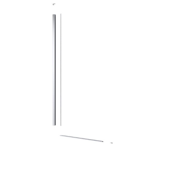 SWISS AQUA TECHNOLOGIES - Paroi de douche à l'italienne 87x200 cm Walk-in, anti-calcaire, verre transparent (WI90-SET) - large