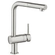 GROHE - Grohe Minta Mitigeur évier avec douchette SuperSteel (32168DC0) - vignette