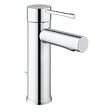 GROHE - Grohe Essence Mitigeur monocommande taille S avec tirette et vidage, cartouche en céramique, Chrome (24175001) - vignette