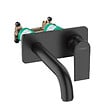 HANSGROHE - Vernis Shape Set Mitigeur de lavabo encastré, Noir mat, 2 sorties, bec 207 mm + Corps d'encastrement (71578670-SET) - vignette