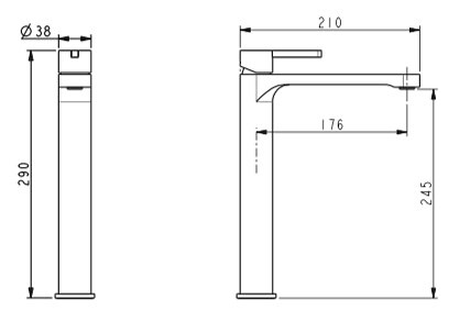 SWISS AQUA TECHNOLOGIES - Mitigeur de lavabo XL Fusion sans tirette chromé (SATBSFU285TCH) - large