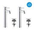 GROHE - Start Classic Lot de 2 mitigeurs monocommande lavabo taille XL (23784000-DUO) - vignette