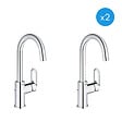 GROHE - Bauloop - Lot de 2 mitigeurs monocommande lavabo taille L (23763000) - vignette