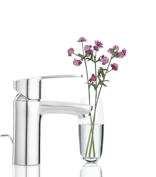 GROHE - Eurostyle Cosmopolitan Set Mitigeur lavabo Taille S + Bonde clic clac Grohe pour lavabo avec trop-plein (3246820E-CLICCLAC) - large