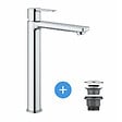 GROHE - Grohe Lineare Set Mitigeur Monocommande Lavabo Taille XL + Bonde clic clac Grohe pour lavabo avec trop-plein (23405001-CLICCLAC) - vignette