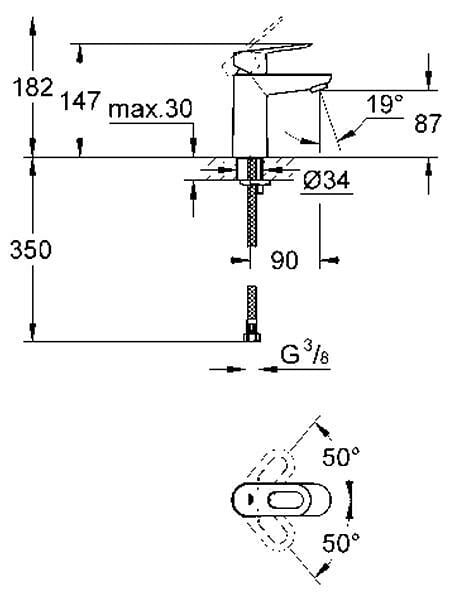 GROHE - Lot de deux mitigeurs Lavabo BauLoop (23337000-DUO) - large