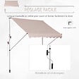OUTSUNNY - Store banne manuel rétractable 2L x 1,5l x 1,7-2,8H m inclinaison réglable installation rapide métal alu polyester beige - vignette