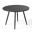 OVIALA - Table basse de jardin ronde en métal gris anthracite 40 cm - Palavas - vignette
