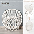 OUTSUNNY - Loveuse fauteuil rond de jardin fauteuil lune papasan pliable grand confort macramé coton polyester beige - vignette