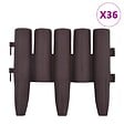 VIDAXL - vidaXL Bordures de pelouse 36 pcs Marron 10 m PP - vignette