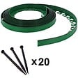GT GARDEN - Bordure de jardin flexible verte - 5 cm x 10 mètres avec 20 piquets d'ancrage - vignette