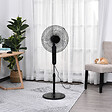 HOMCOM - Ventilateur sur pied Ø 44 cm hauteur réglable oscillant silencieux 45 W avec télécommande minuterie 3 modes 3 vitesses noir - vignette