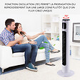 HOMCOM - Ventilateur colonne tour programmable oscillant silencieux 45 W avec télécommande écran affichage minuterie 3 modes 3 vitesses 32L x 32l x 96H cm blanc noir - vignette