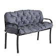 OUTSUNNY - Coussin matelas assise dossier pour banc de jardin balancelle canapé 3 places grand confort 150 x 98 x 8 cm gris - vignette