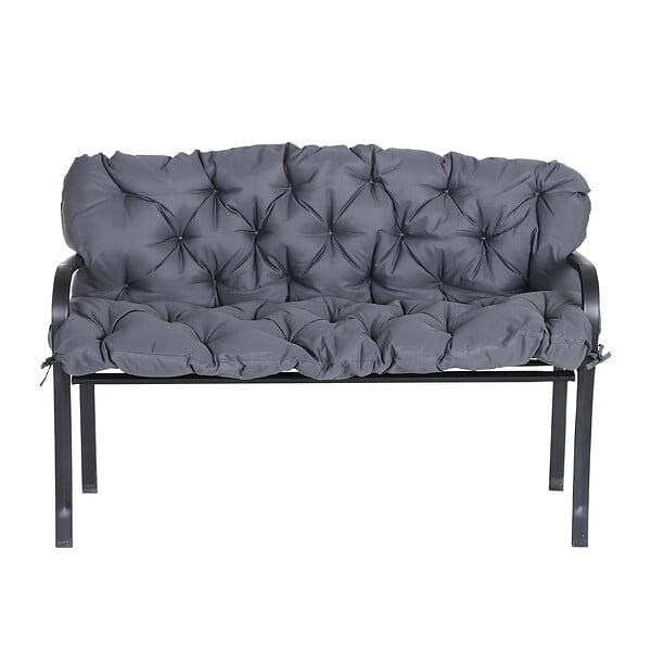 OUTSUNNY - Coussin matelas assise dossier pour banc de jardin balancelle canapé 3 places grand confort 150 x 98 x 8 cm gris - large