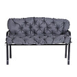 OUTSUNNY - Coussin matelas assise dossier pour banc de jardin balancelle canapé 3 places grand confort 150 x 98 x 8 cm gris - vignette