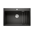 BLANCO - Blanco Evier ETAGON 8 PuraDur en Silgranit 78x51cm avec cuve à étages + 2 rails en inox inclus, Noir (525893) - vignette