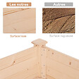OUTSUNNY - Jardinière sur pieds potager dim. 122L x 56l x 76H cm inserts d'irrigation + feutre de drainage inclus bois massif sapin - vignette
