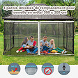 OUTSUNNY - Moustiquaires pour tonnelle barnum pavillon de jardin 3 x 3 m - lot de 4 moustiquaires zippées + crochets d'attaches - polyester nylon - vignette