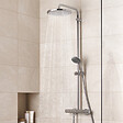 GROHE - Colonne de douche thermostatique XXL Round 250 + Douchette 2 jets, Chrome (26816022) - vignette