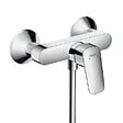 HANSGROHE - Ensemble de douche Logis Mitigeur mural + Douchette 2 jets avec Barre 65cm + Flexible, Chrome (71600000-Vernis) - vignette
