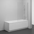 RAVAK - Ravak Pivot Pare-baignoire fixe en verre, 140x80cm, Chrome mat (PVS180TS) - vignette