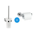 HANSGROHE - Logis Universal - Pack support de rouleau de rechange + Brosse WC, Chrome (41722000-DUOLOGIS3) - vignette
