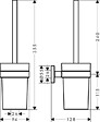 HANSGROHE - Logis Universal - Pack support de rouleau de rechange + Brosse WC, Chrome (41722000-DUOLOGIS3) - vignette