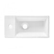 SWISS AQUA TECHNOLOGIES - Ensemble lave-mains suspendu avec trou pour robinetterie 40.5x20.5, Bonde clic-clac Siphon SATBRE4020SL-SET - vignette
